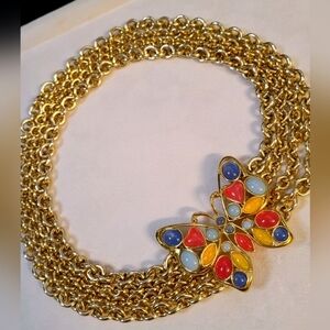 Vintage TRIFARI BUTTERFLY Collar Collector's Necklace